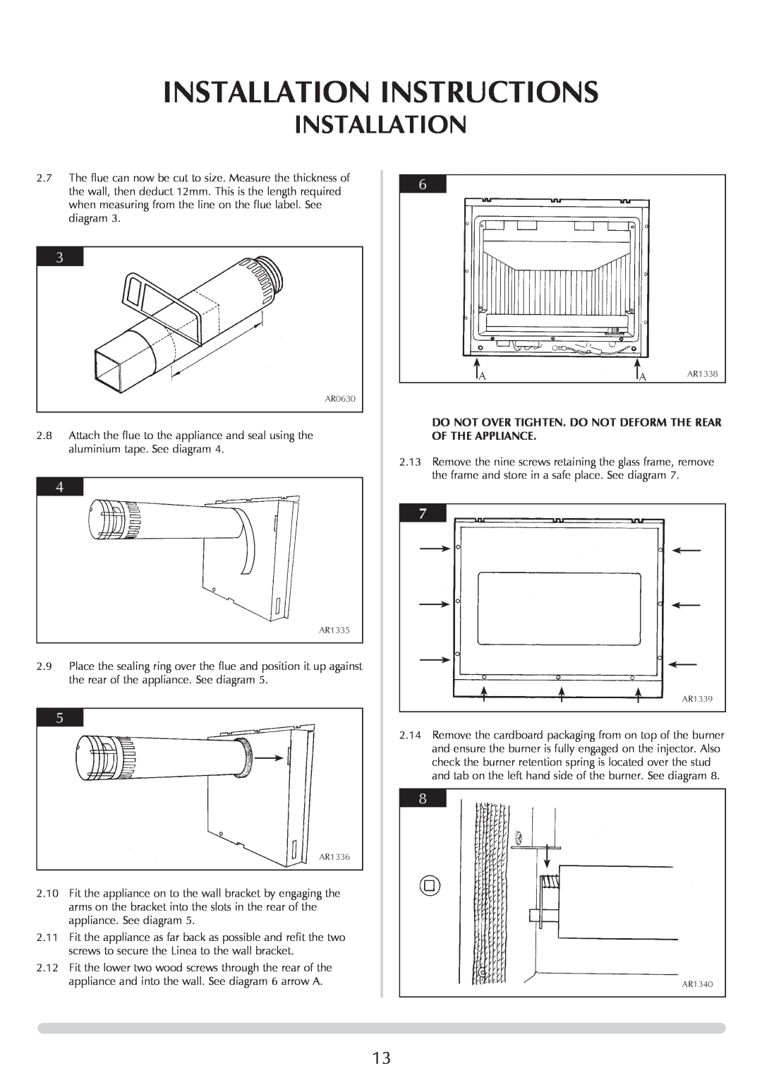 Stovax PR0731 manual Installation Instructions 
