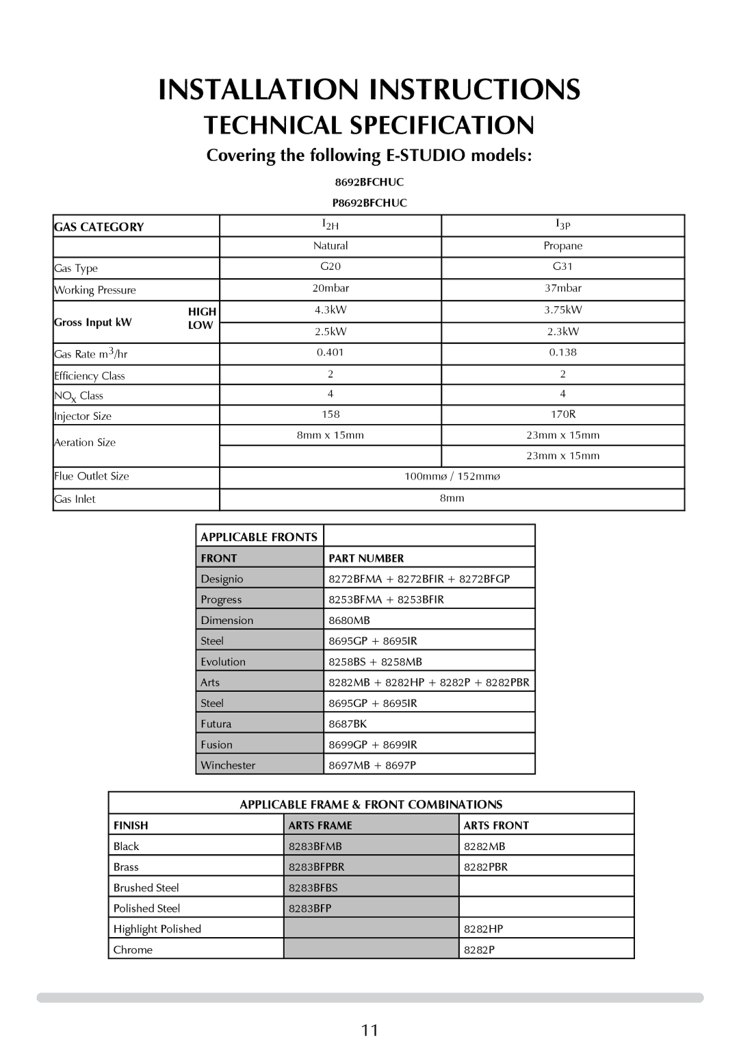 Stovax PR0776 manual Installation Instructions 