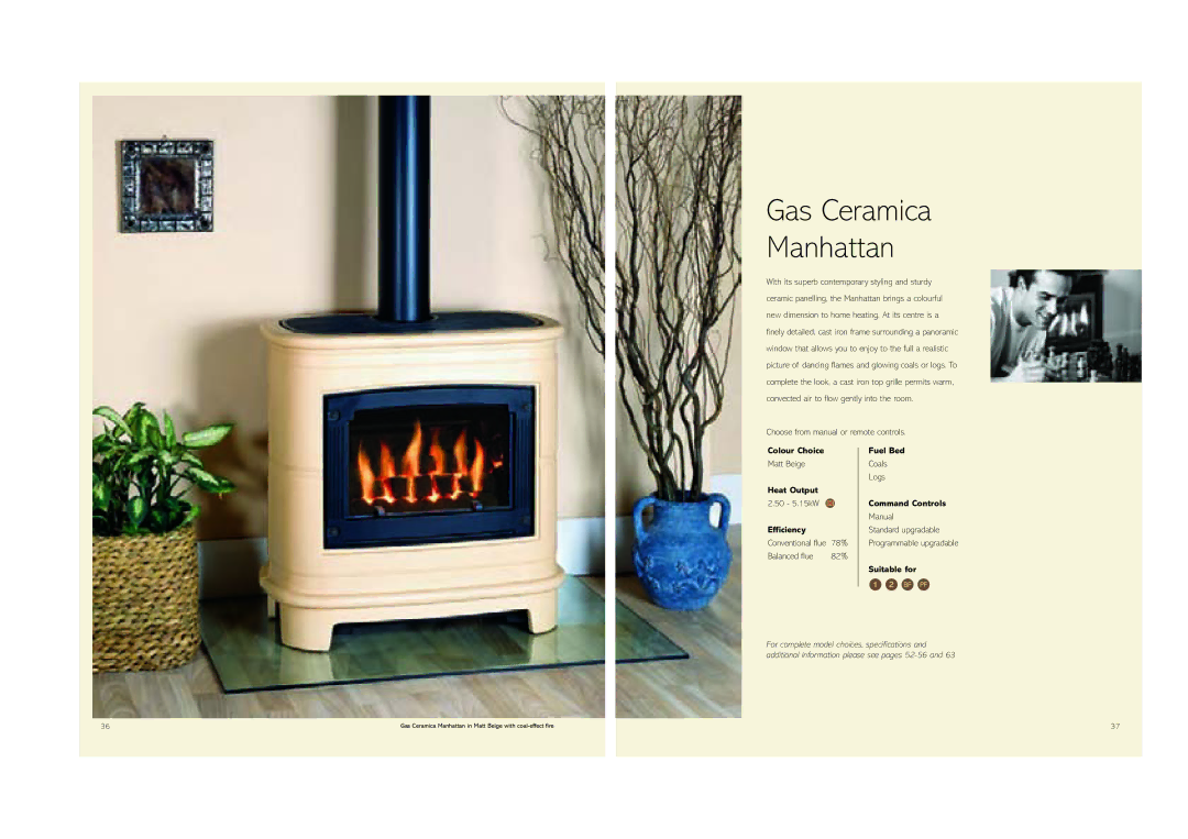 Stovax (STO0708) brochure Gas Ceramica Manhattan 