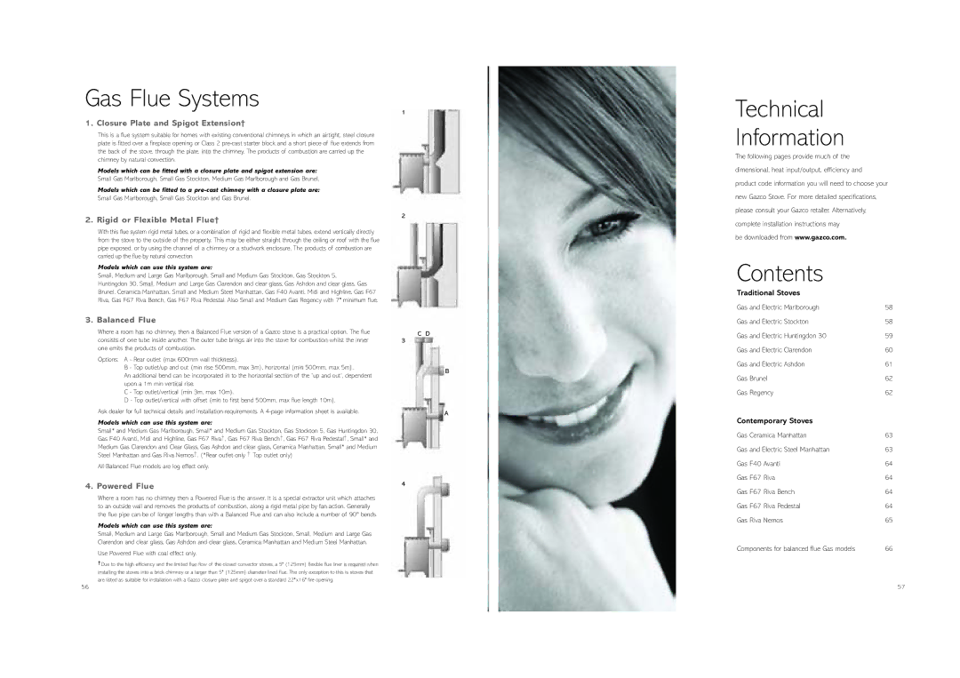 Stovax (STO0708) brochure Gas Flue Systems, Technical Information 