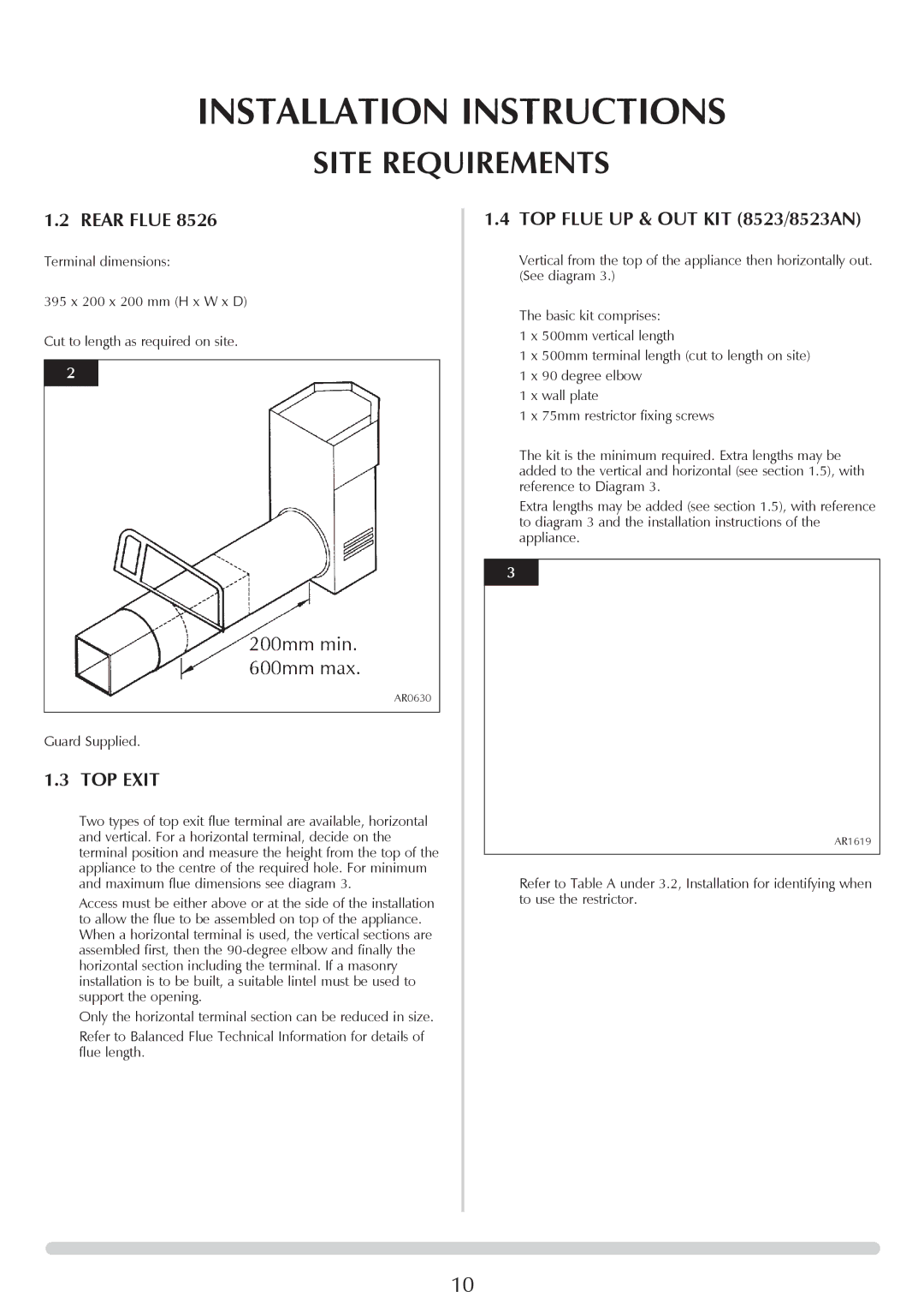 Stovax Stockton Log Effect Stove Range manual TOP Exit, Guard Supplied 