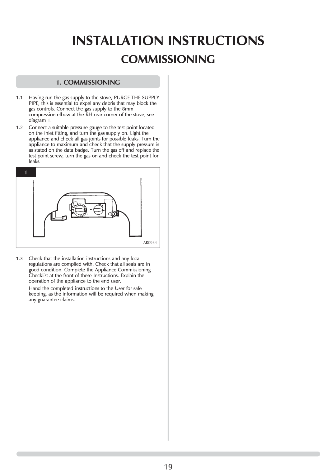 Stovax Stockton Log Effect Stove Range manual Commissioning, Installation Instructions 