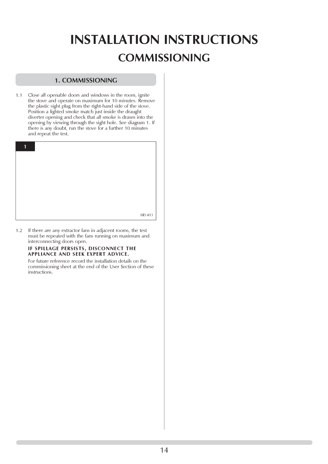 Stovax Stove Range manual Commissioning 