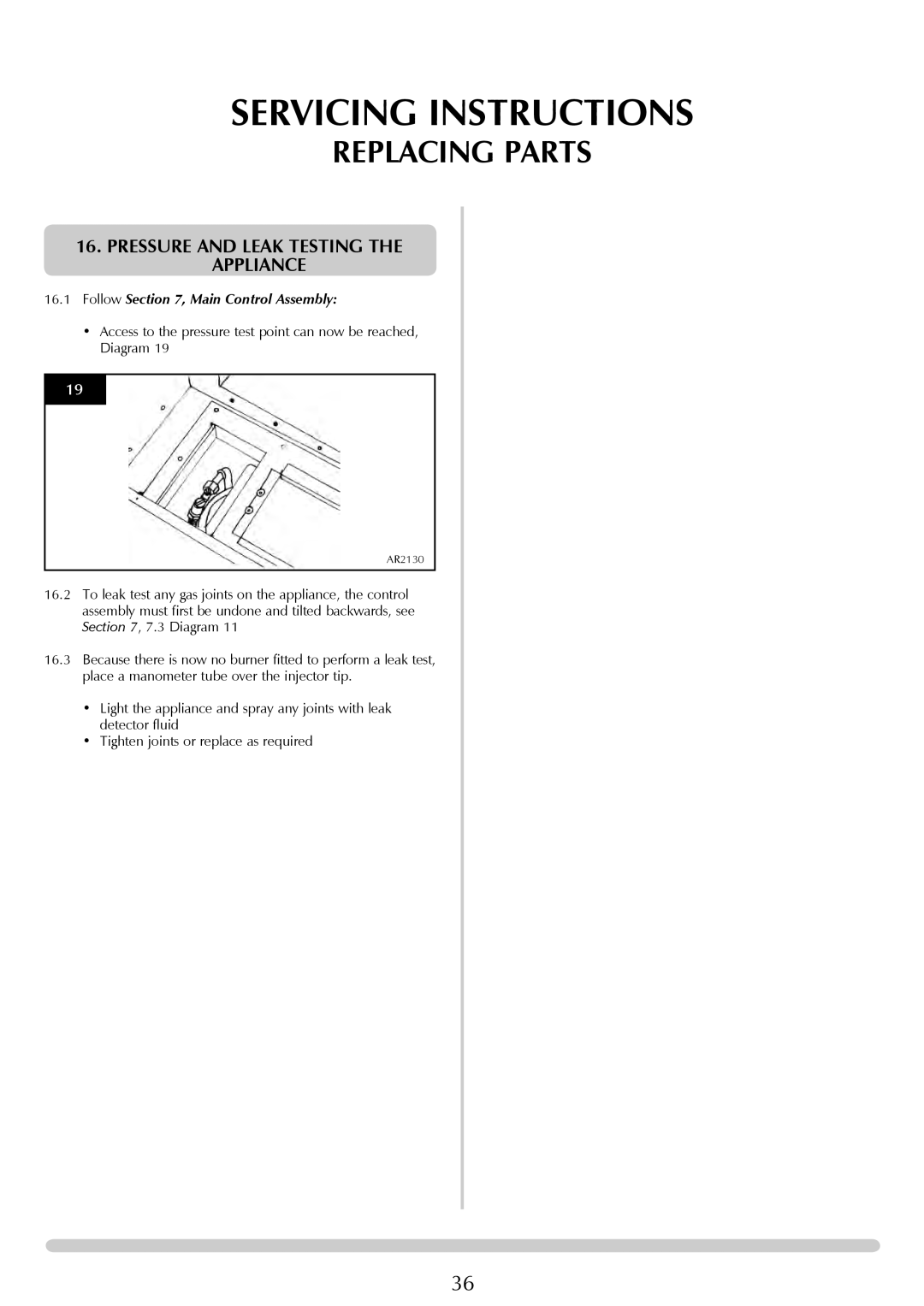 Stovax Studio 22 manual Pressure and Leak Testing the Appliance, Follow , Main Control Assembly 