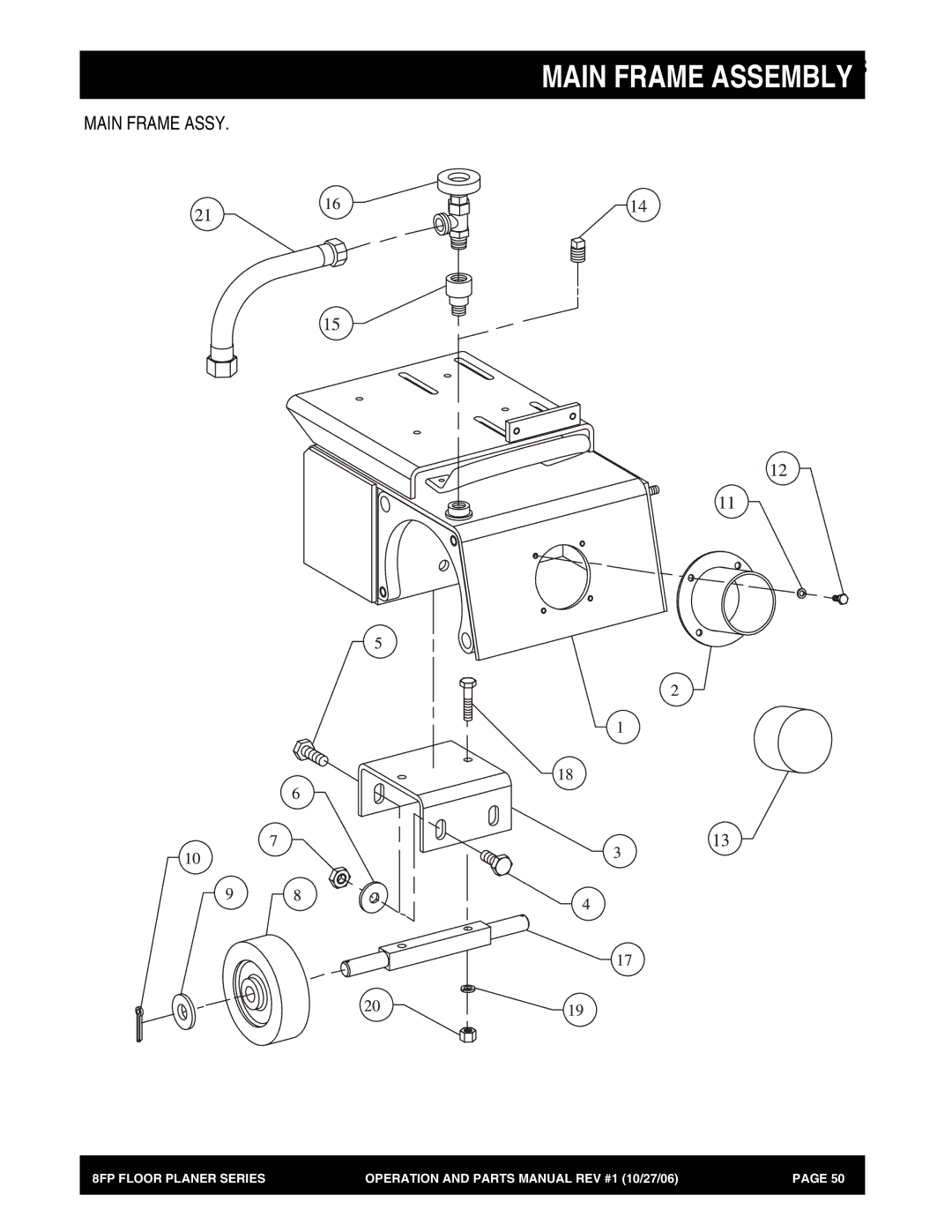 Stow 8FP manual Main Frame Assembly, Main Frame Assy 