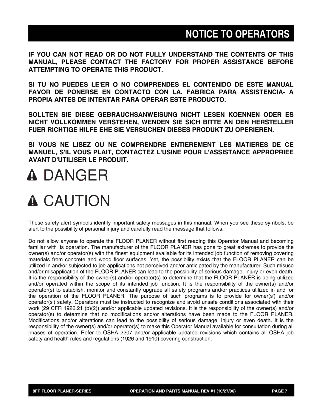 Stow 8FP manual 