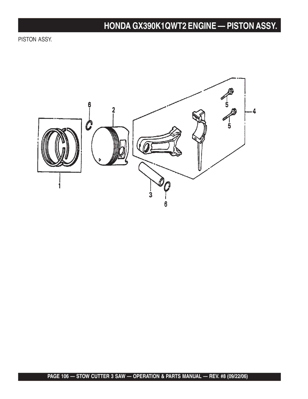 Stow CS813H20, CC813H20, CS820H20 manual Piston Assy 