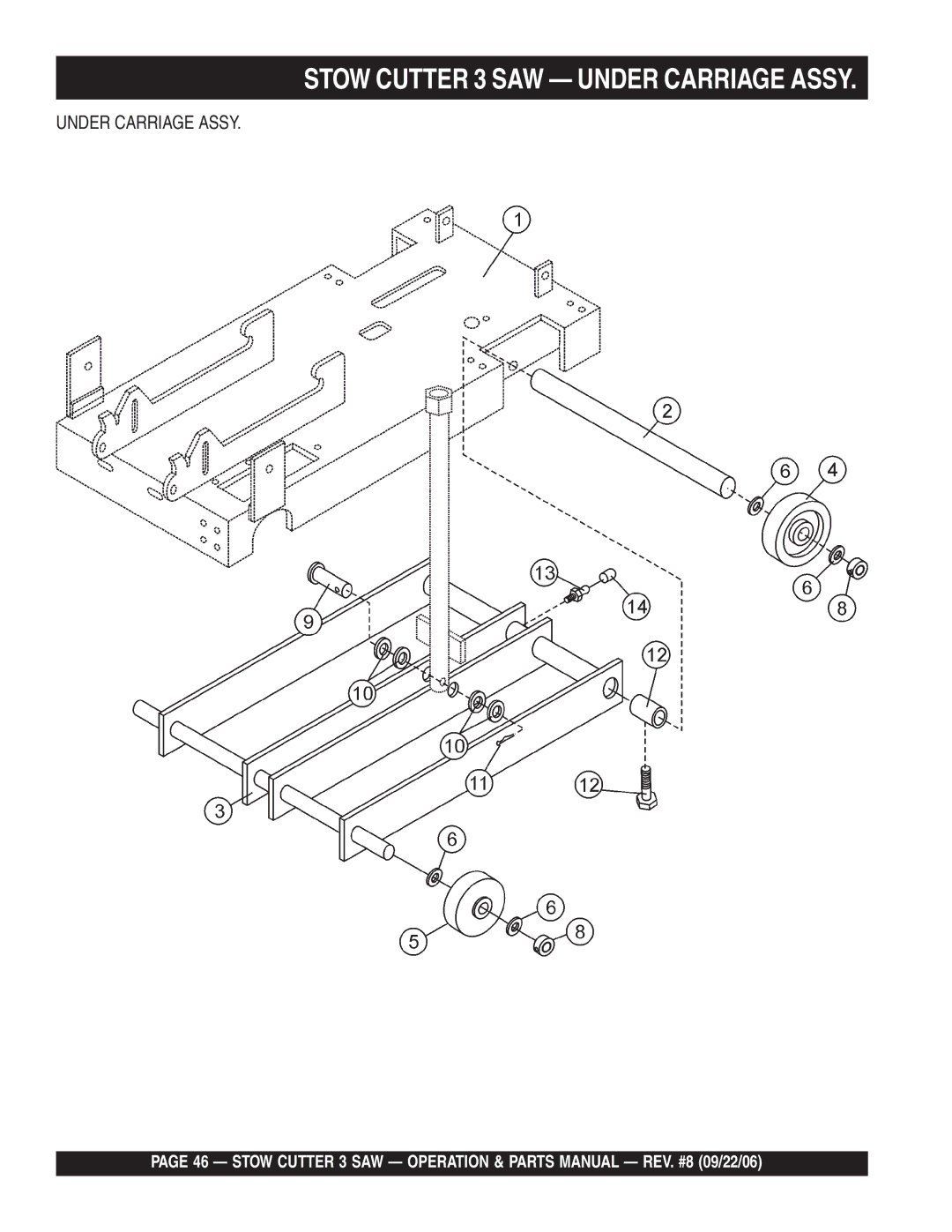 Stow CS813H20, CC813H20, CS820H20 manual Under Carriage Assy 