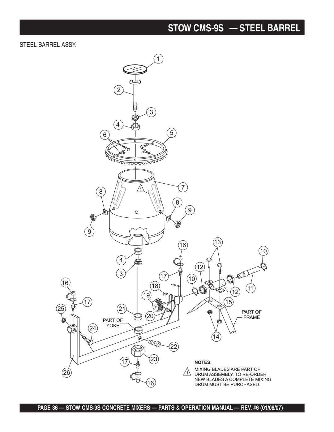 Stow cms-9 manual Steel Barrel Assy 