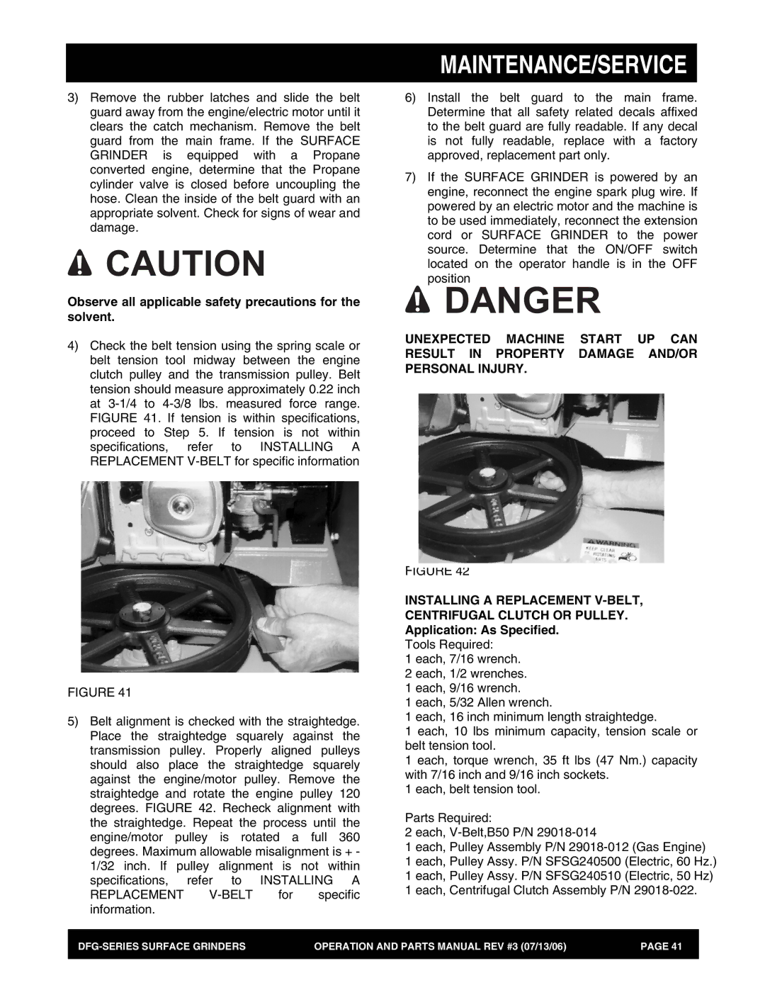 Stow DFG Series manual Observe all applicable safety precautions for the solvent 