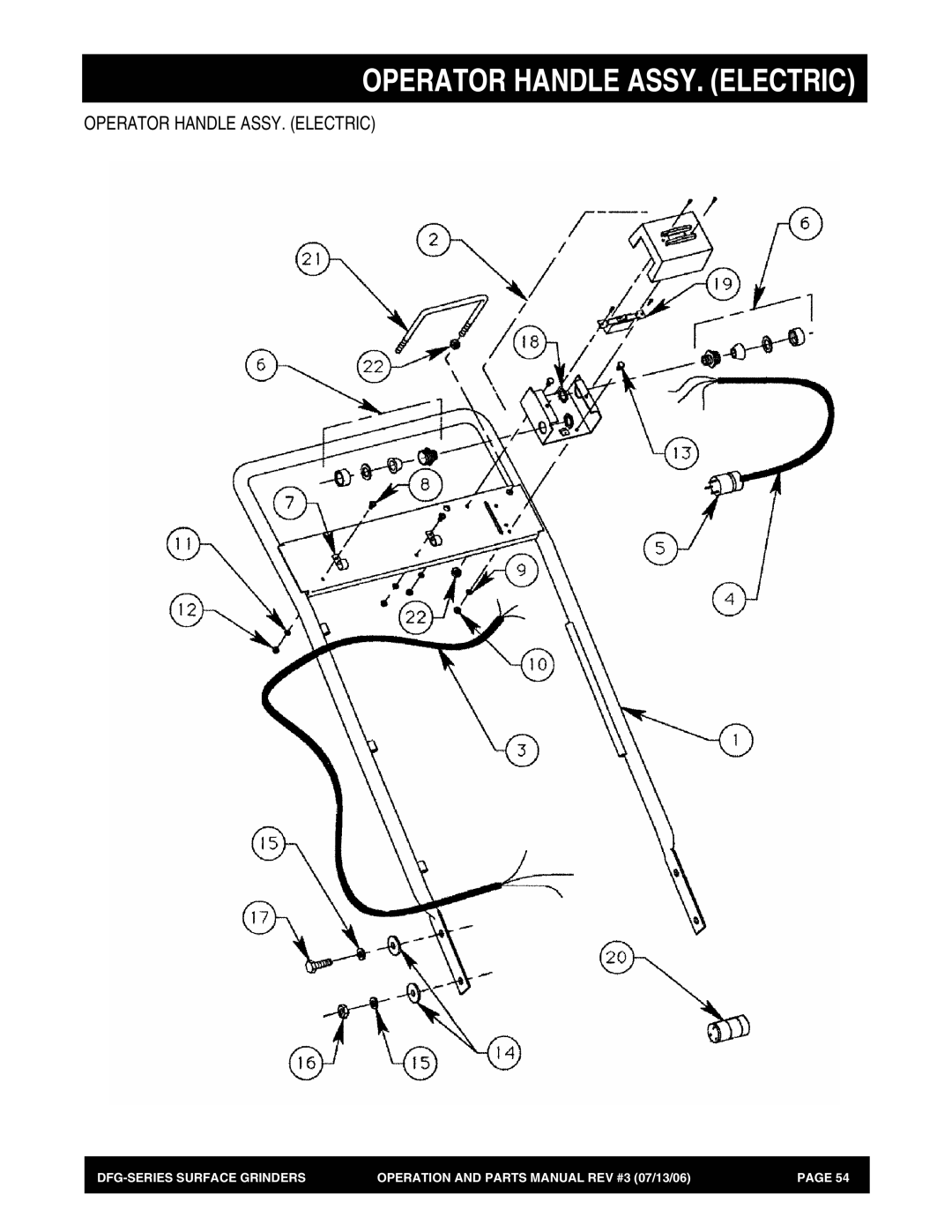 Stow DFG Series manual Operator Handle ASSY. Electric 