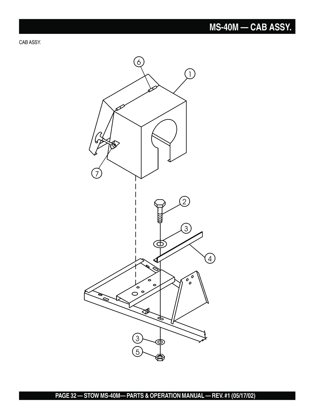 Stow operation manual MS-40M CAB Assy 