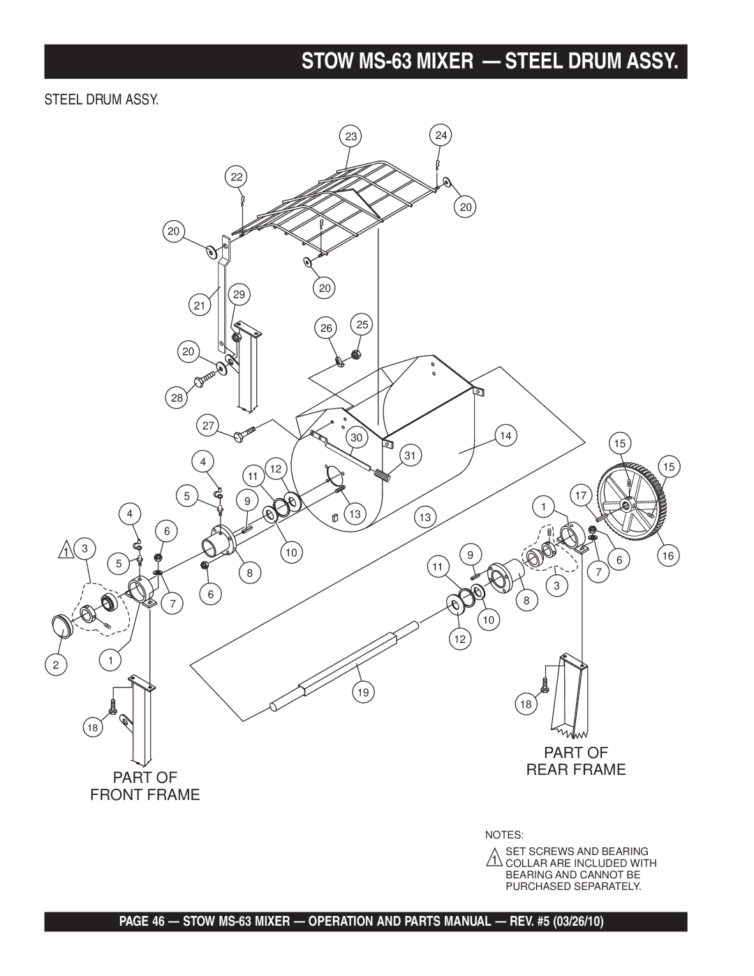 Stow manual Stow MS-63 Mixer Steel Drum Assy 