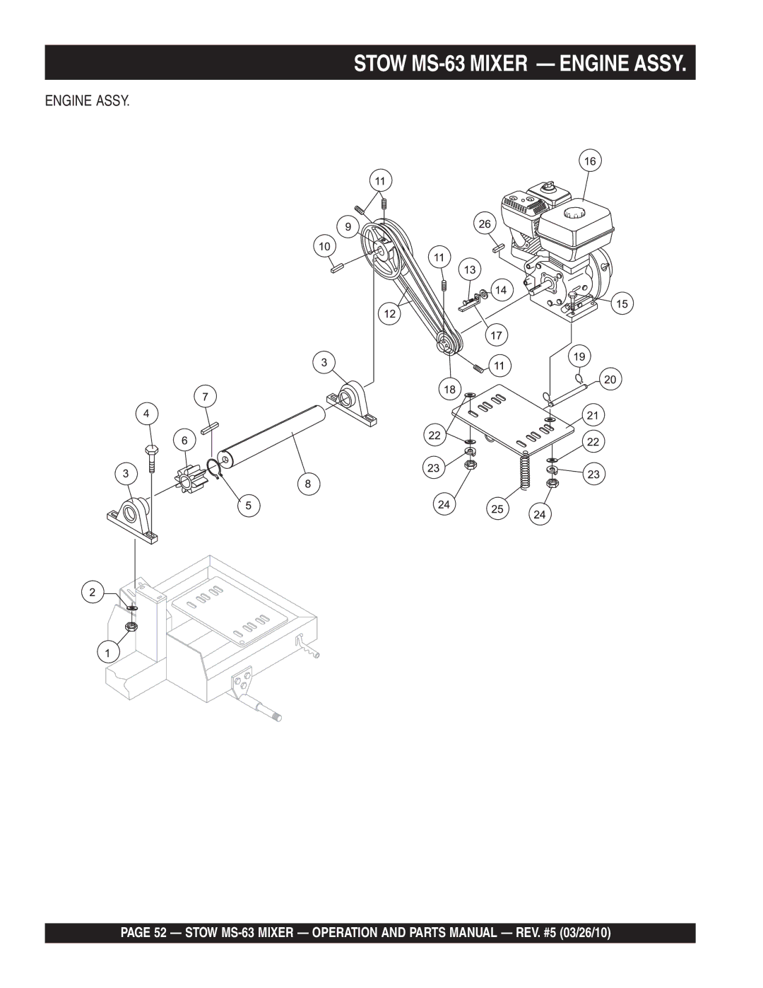 Stow MS-63 manual Engine Assy 