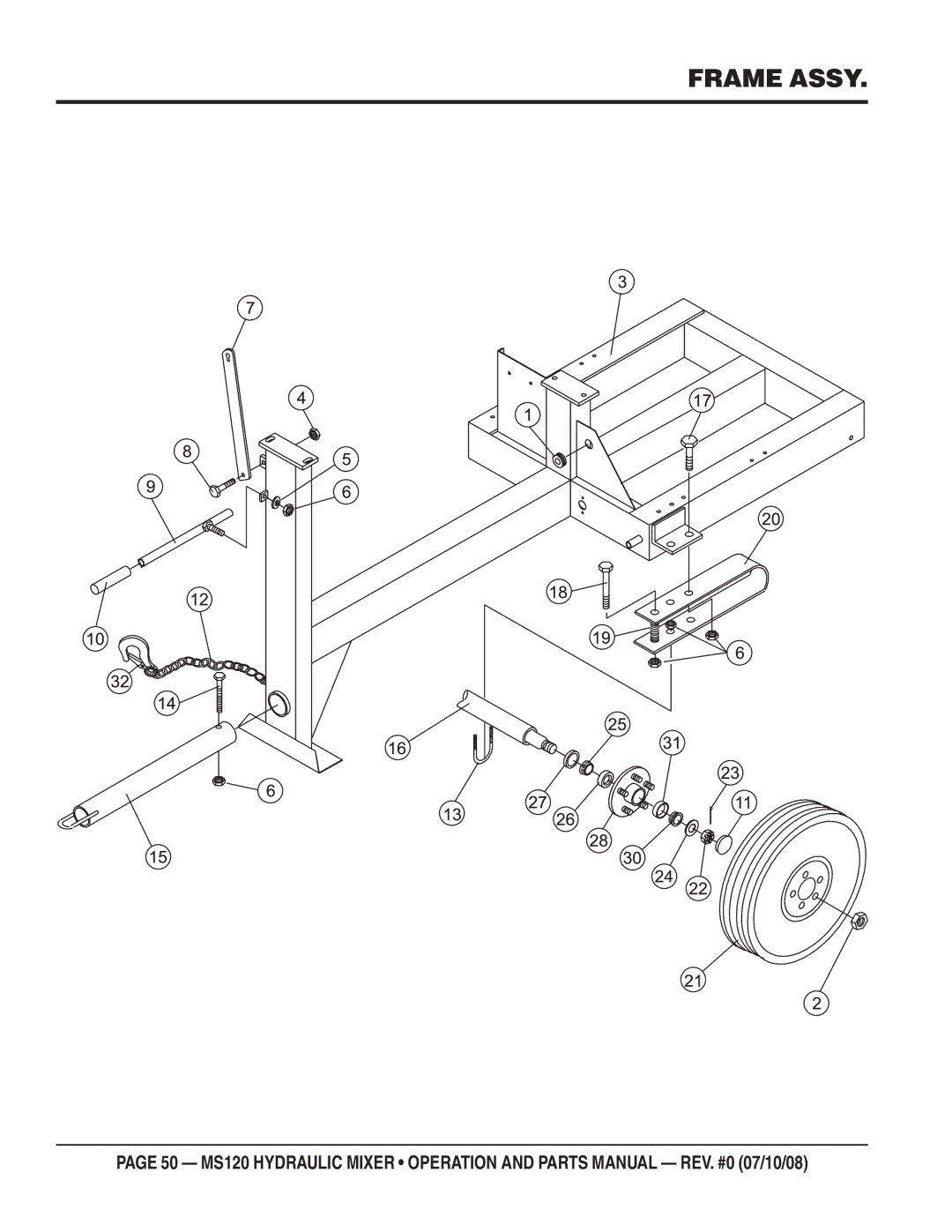 Stow MS120H13, MS120HD13 manual Frame Assy 