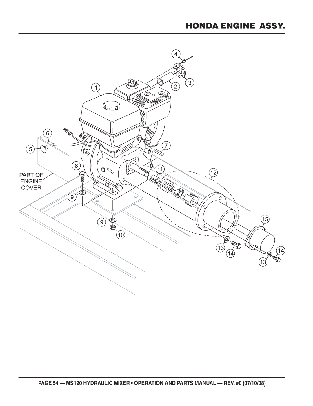 Stow MS120H13, MS120HD13 manual Honda Engine Assy 