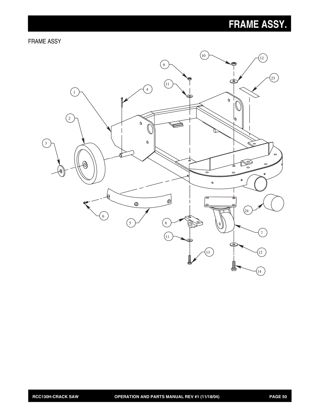 Stow RCC130H manual Frame Assy 