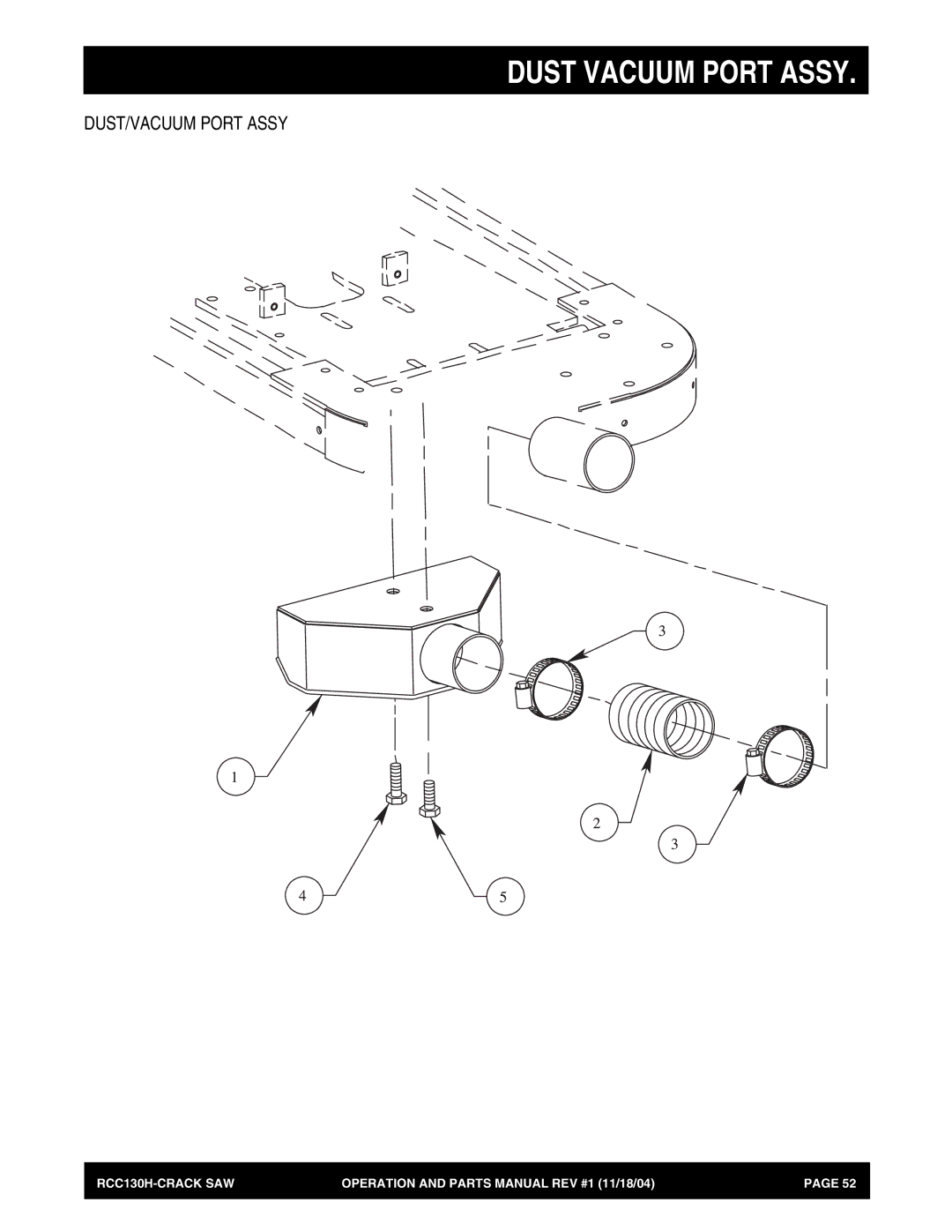 Stow RCC130H manual Dust Vacuum Port Assy 