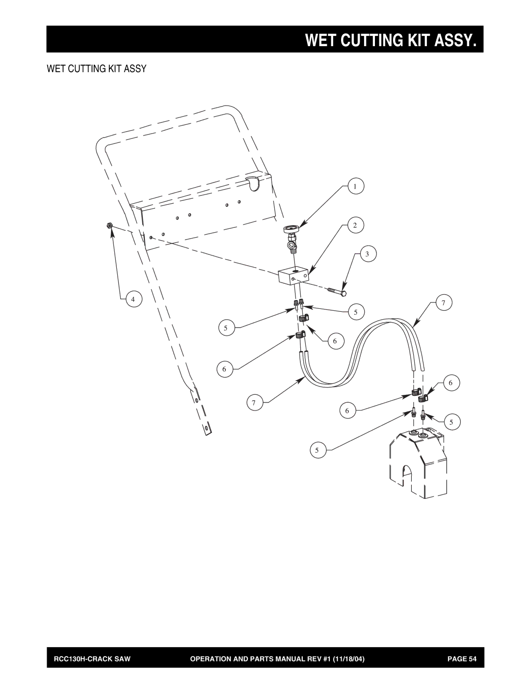 Stow RCC130H manual WET Cutting KIT Assy 