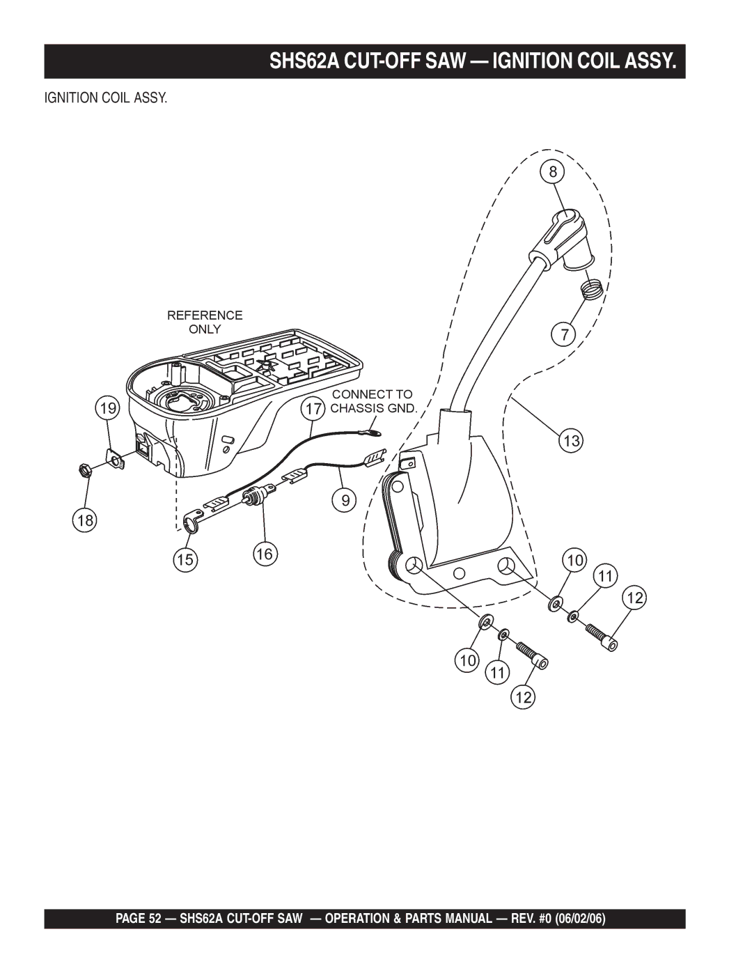 Stow manual SHS62A CUT-OFF SAW Ignition Coil Assy 