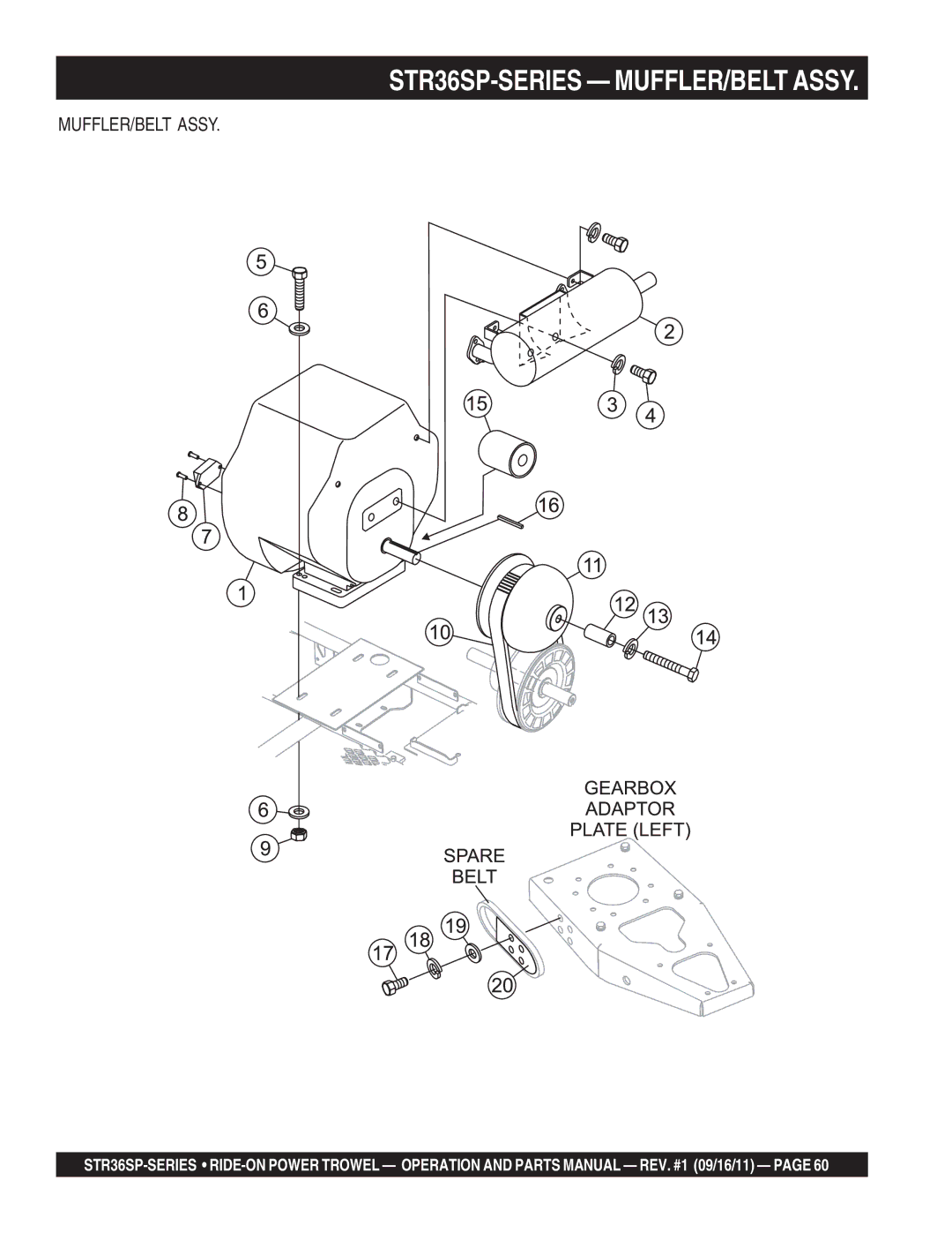 Stow manual STR36SP-SERIES MUFFLER/BELT Assy 