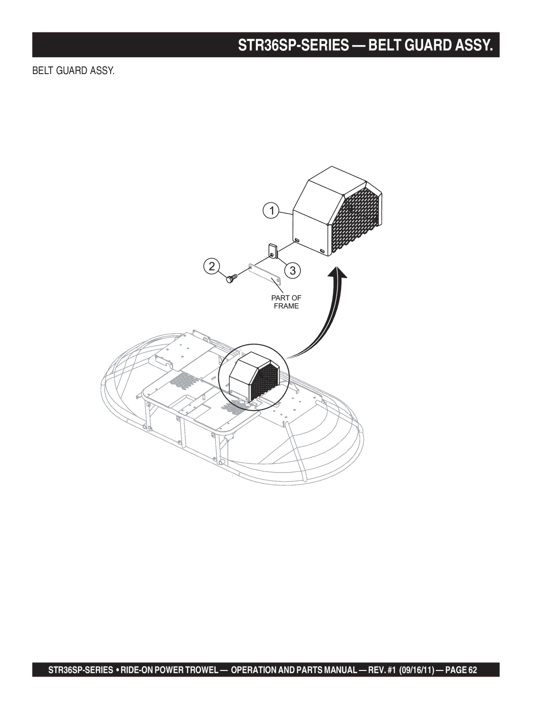 Stow manual STR36SP-SERIES Belt Guard Assy 