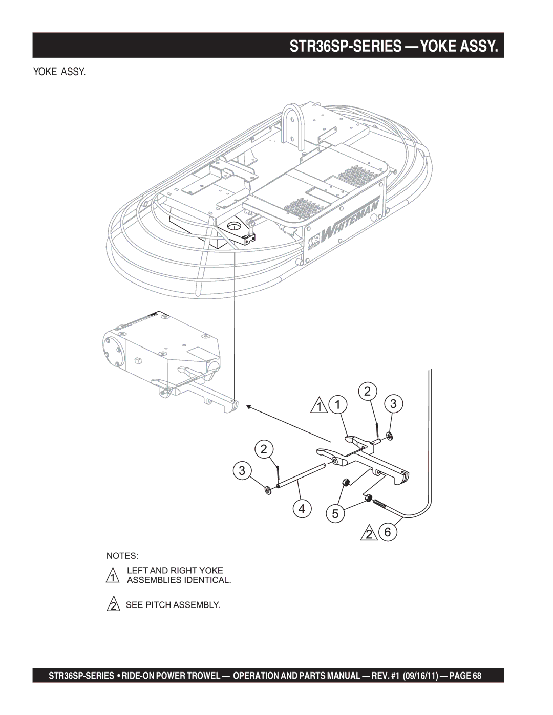 Stow manual STR36SP-SERIES -YOKE Assy, Yoke Assy 