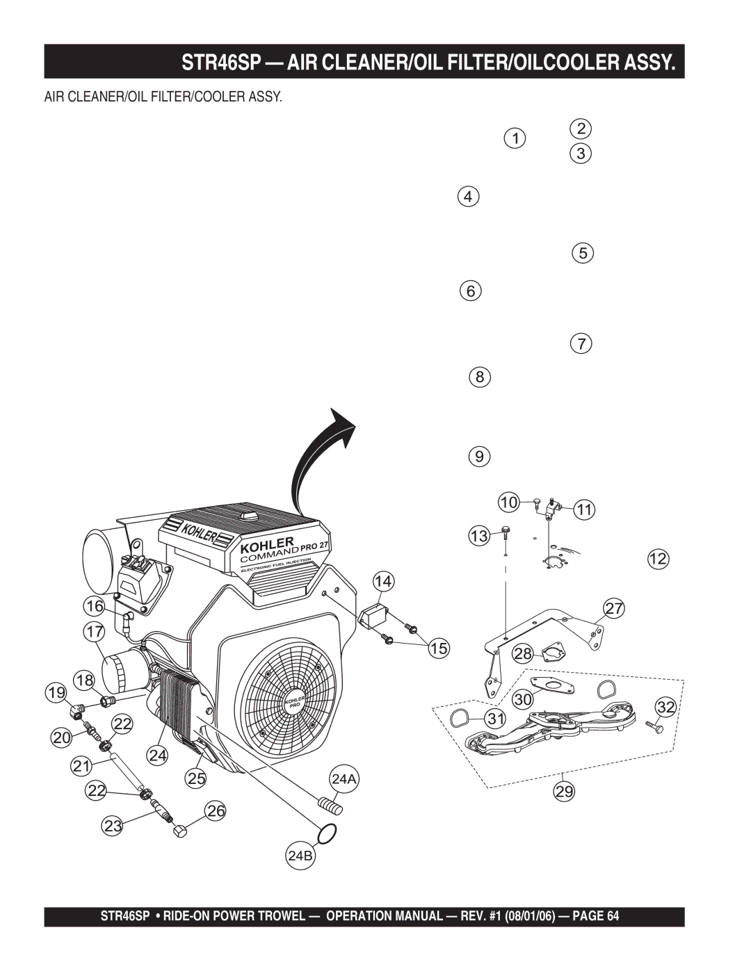 Stow manual STR46SP AIR CLEANER/OIL FILTER/OILCOOLER Assy, AIR CLEANER/OIL FILTER/COOLER Assy 