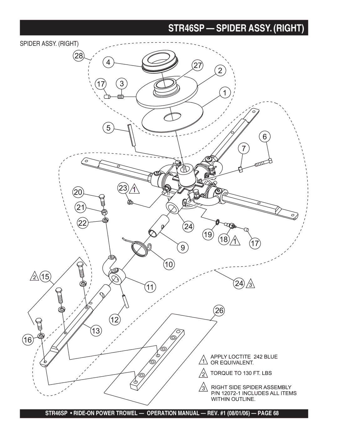 Stow manual STR46SP Spider ASSY. Right 