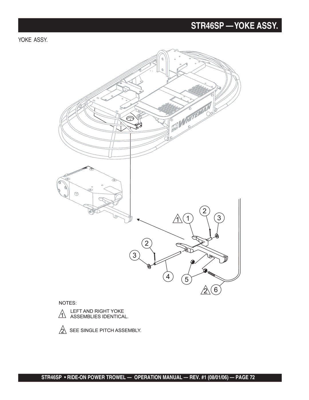 Stow manual STR46SP -YOKE Assy, Yoke Assy 