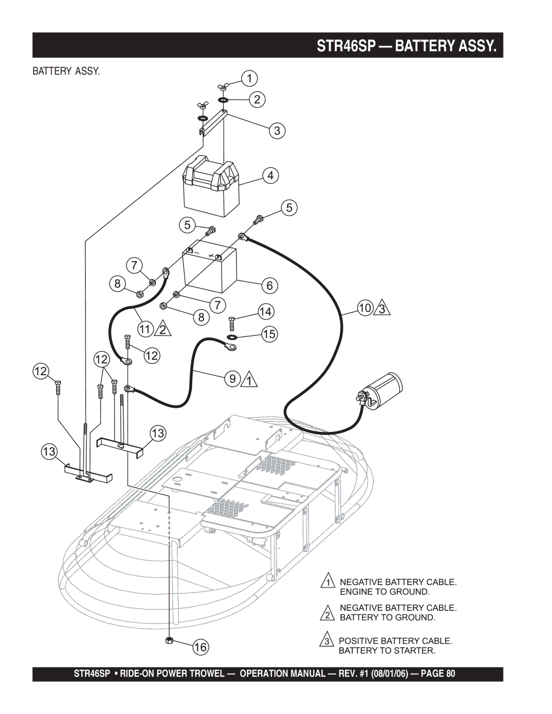 Stow manual STR46SP Battery Assy 