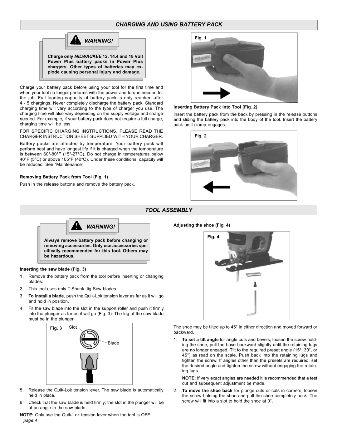 StreamLight 6267-20 manual Charging and Using Battery Pack, Tool Assembly 