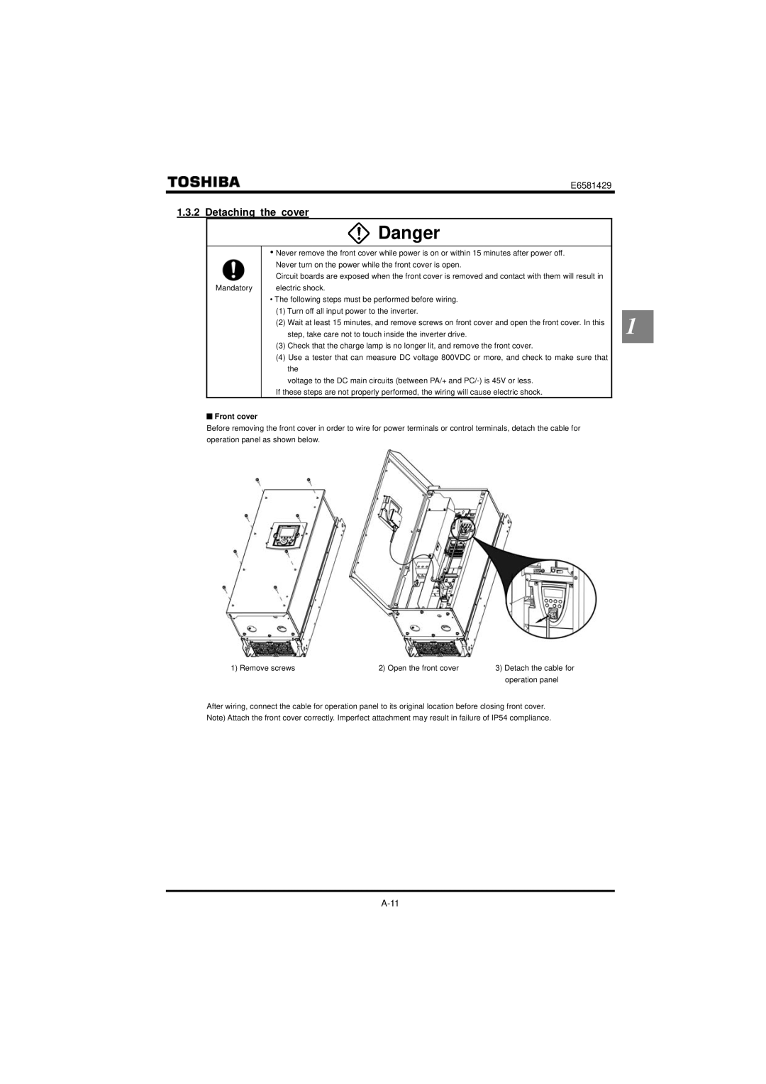 StreamLight VF-PS1 instruction manual Detaching the cover, Front cover 