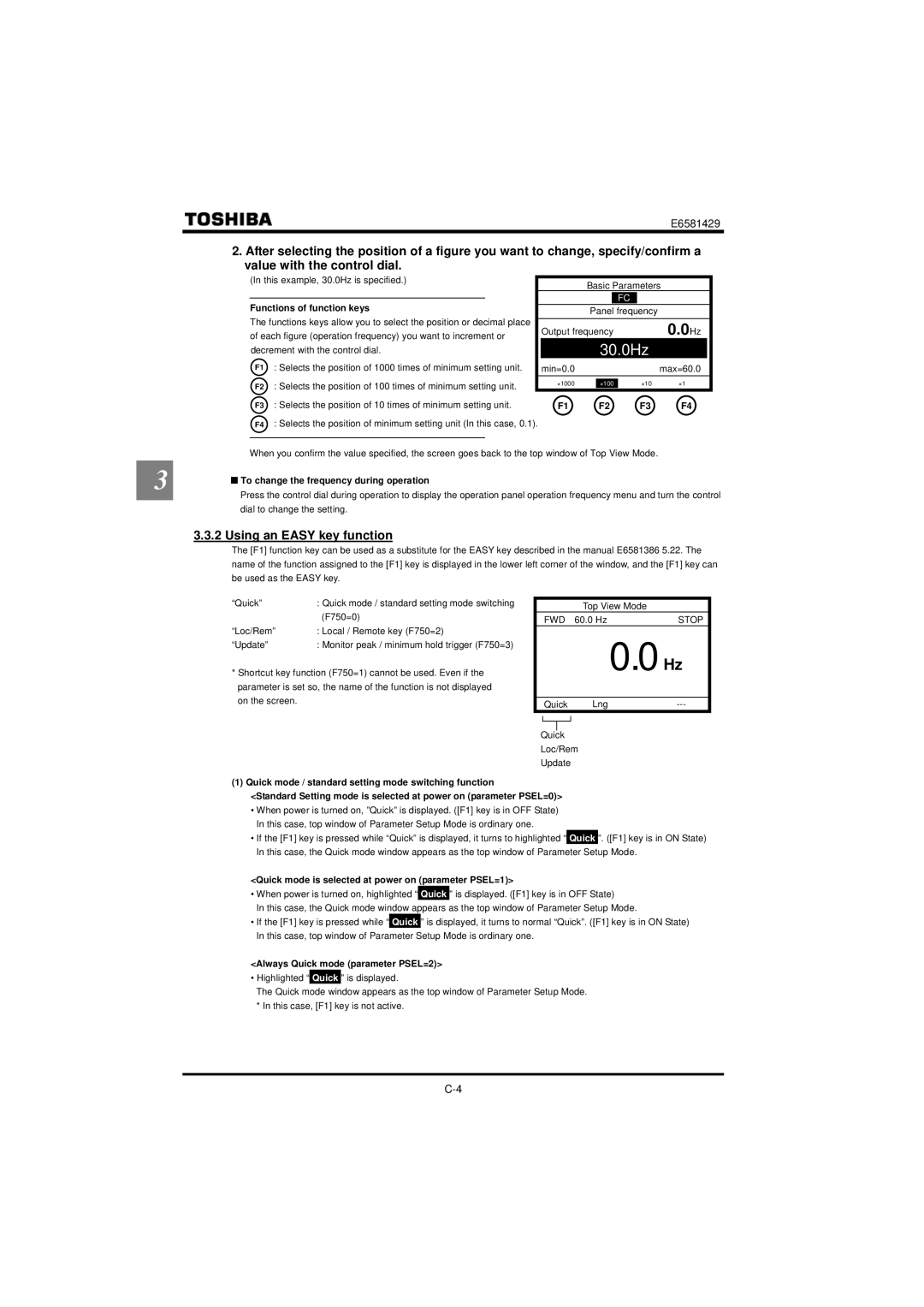 StreamLight VF-PS1 instruction manual Using an Easy key function 