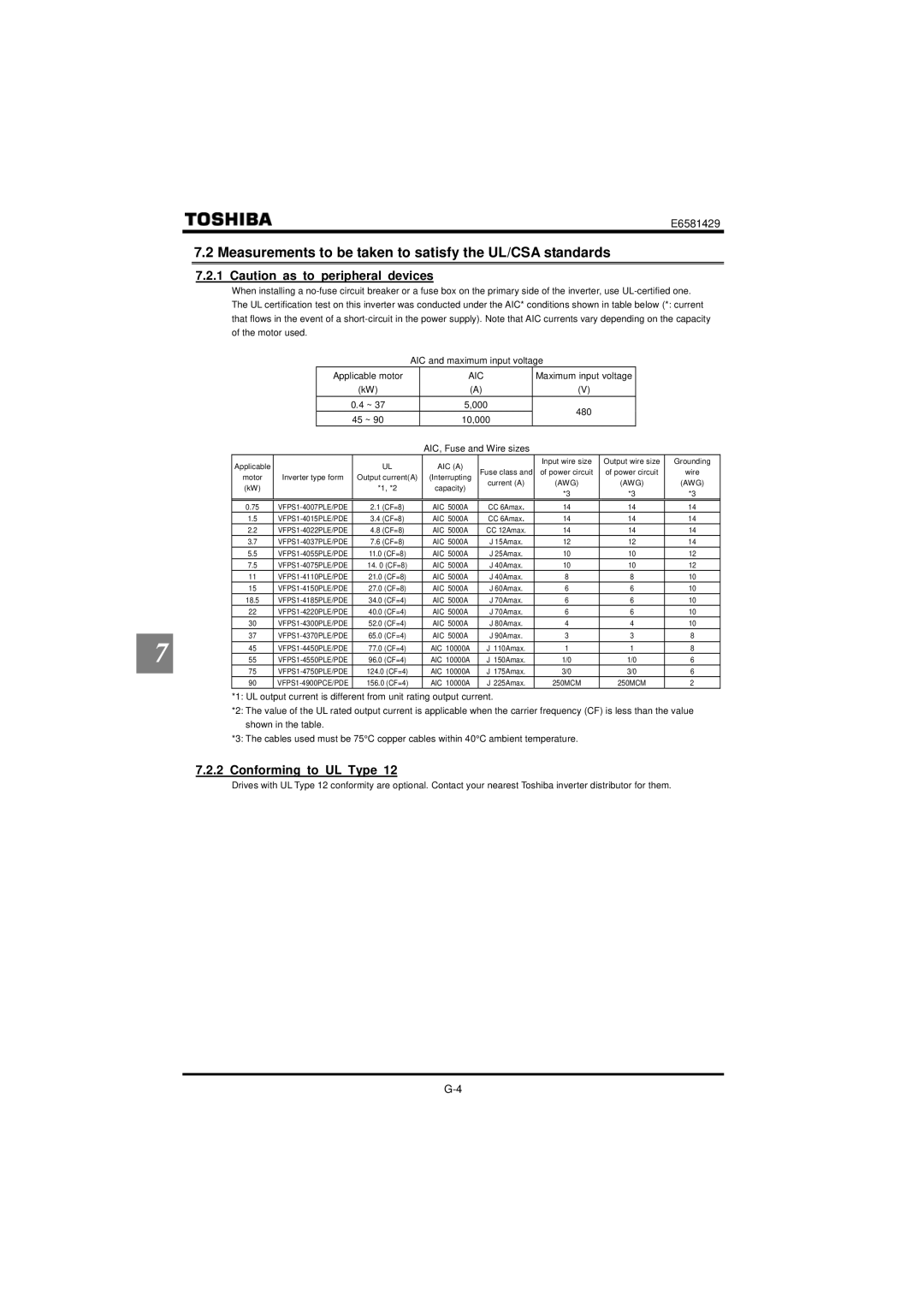 StreamLight VF-PS1 instruction manual Measurements to be taken to satisfy the UL/CSA standards, Conforming to UL Type 