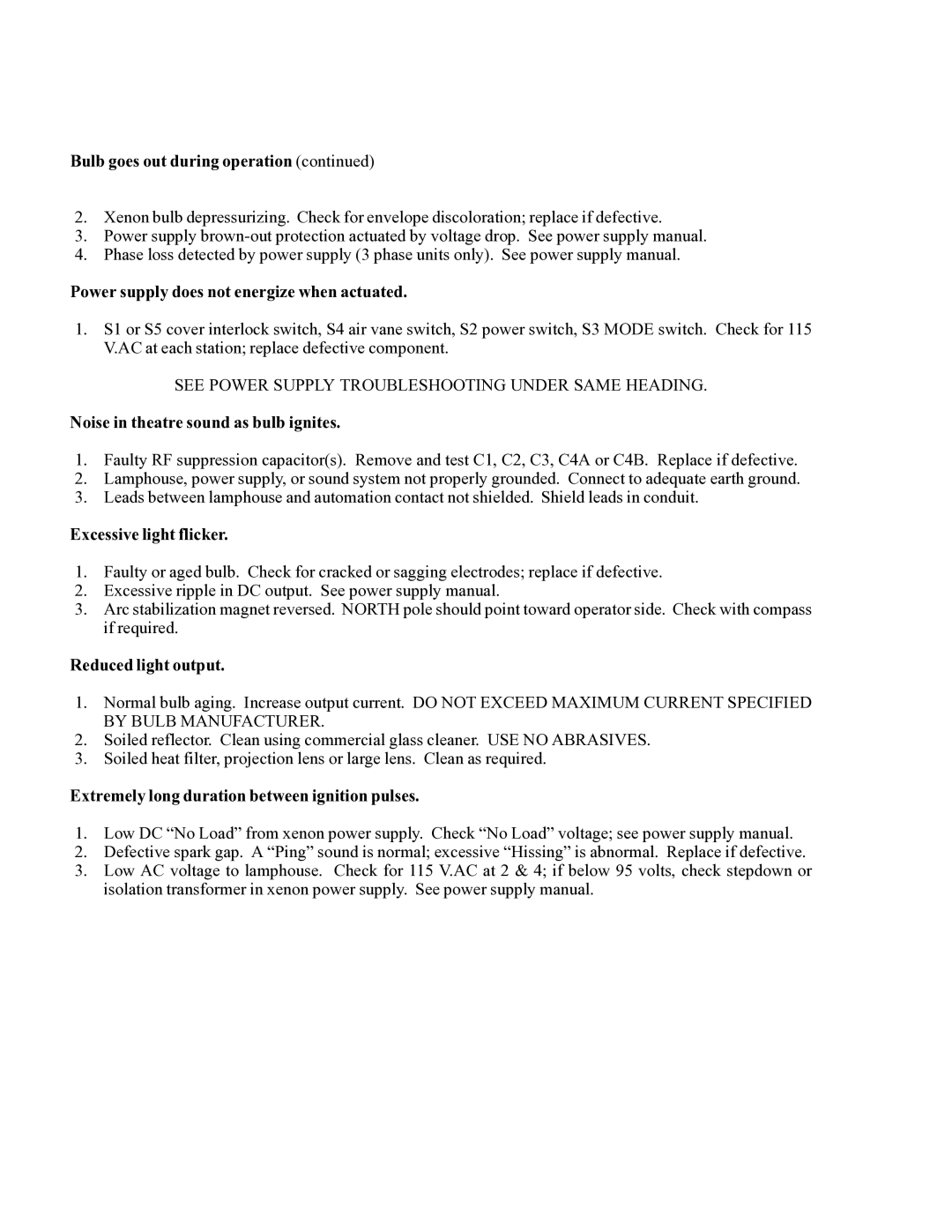 Strong Enterprises 48057 manual Power supply does not energize when actuated 