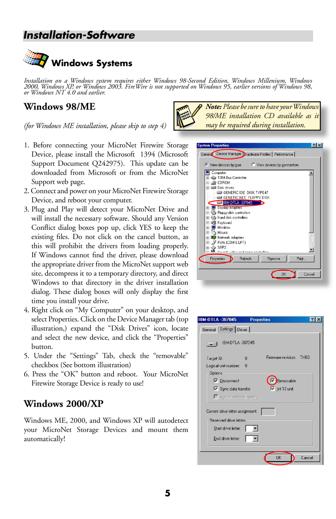 Structured Cable Products apple manual Installation-Software, Windows 98/ME, Windows Systems 