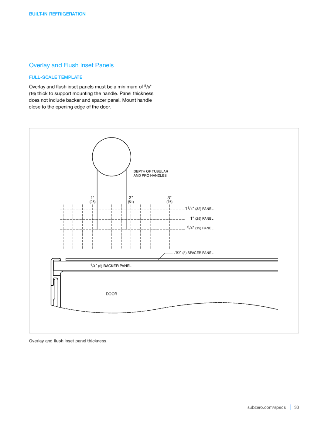 Sub-Zero BI-42UFD, BI-36F, BI-48SD, BI-36UFD, BI-36UG, BI-42SD, BI-36RG, BI-36S manual Overlay and Flush Inset Panels 