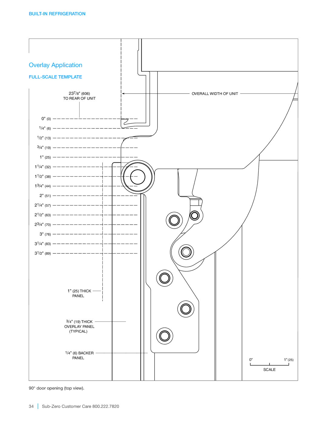 Sub-Zero BI-36F, BI-48SD, BI-42UFD, BI-36UFD, BI-36UG, BI-42SD, BI-36RG, BI-36S, BI-30UG manual Overlay Application 