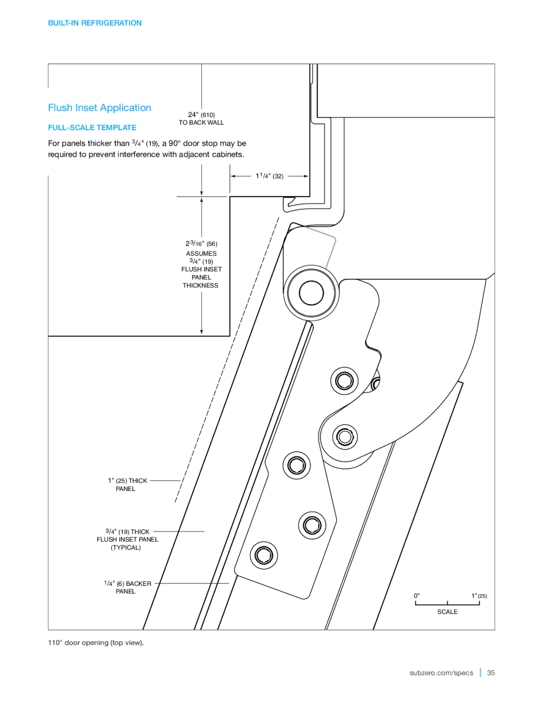 Sub-Zero BI-36UFD, BI-36F, BI-48SD, BI-42UFD, BI-36UG, BI-42SD, BI-36RG, BI-36S, BI-30UG manual Flush Inset Application 