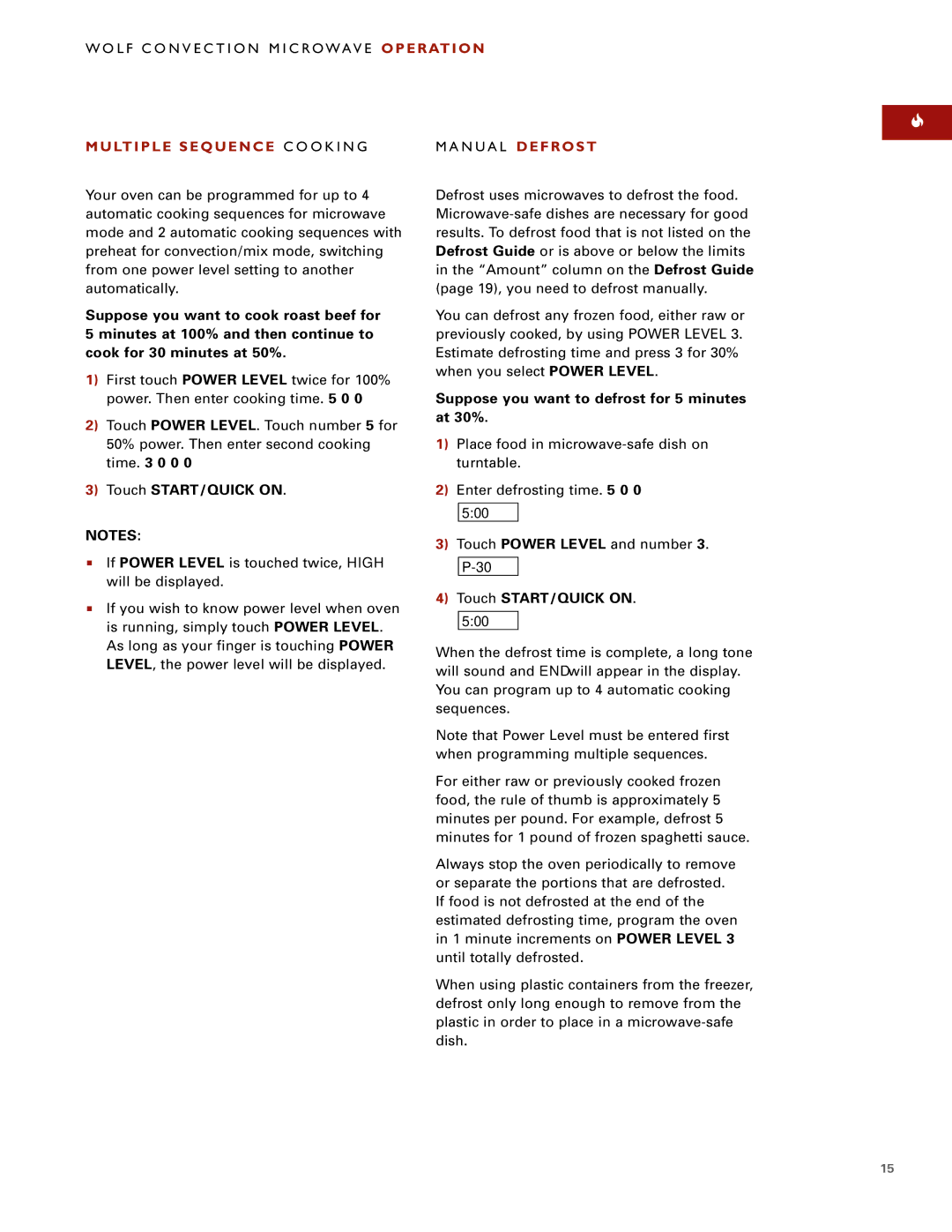 Sub-Zero Convection Microwave Oven manual Multiple Sequence C O O K I N G 