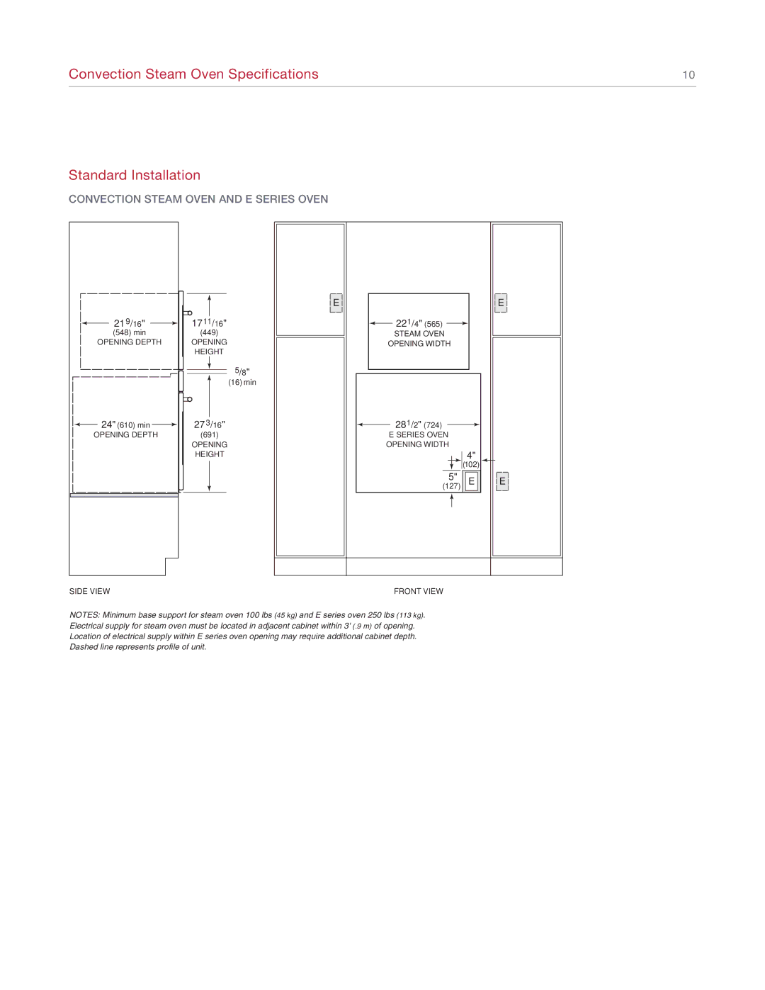 Sub-Zero CSO24 manual Convection Steam Oven and E Series Oven 