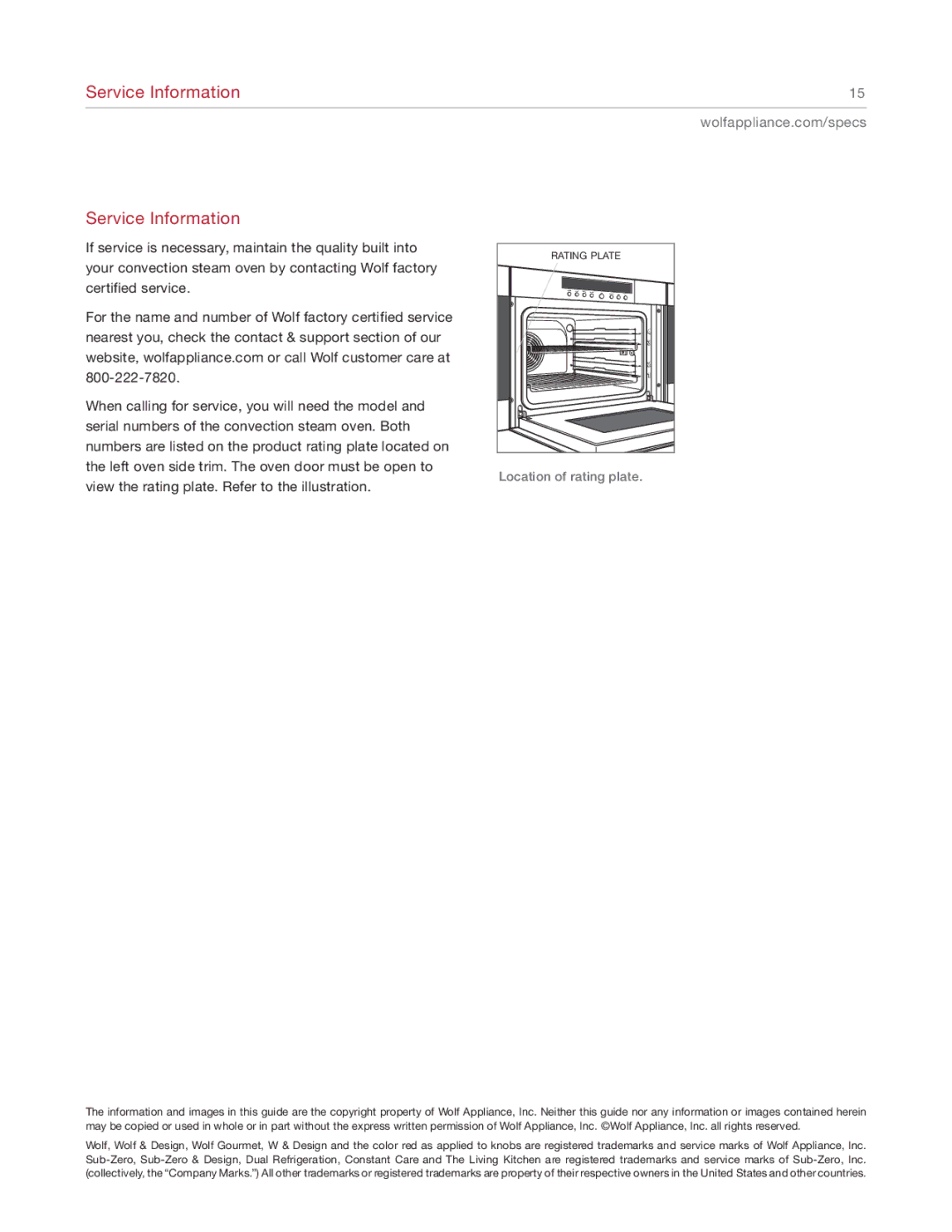 Sub-Zero CSO24 manual Service Information 