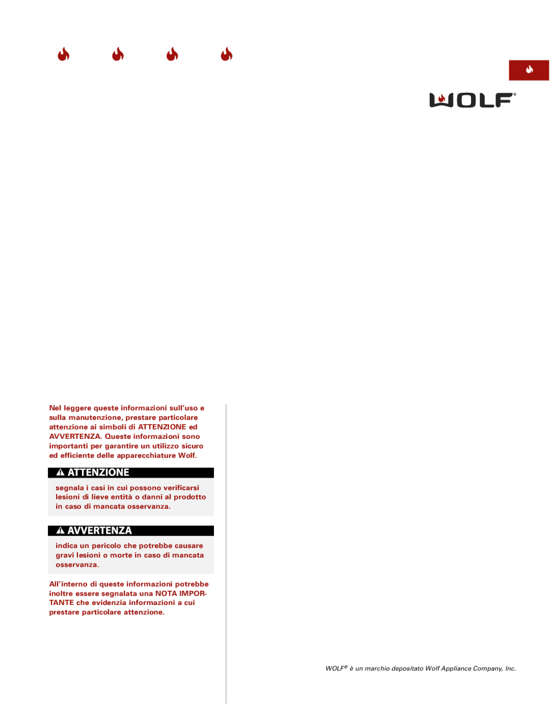 Sub-Zero Downdraft Ventilation manual Wolf è un marchio depositato Wolf Appliance Company, Inc 