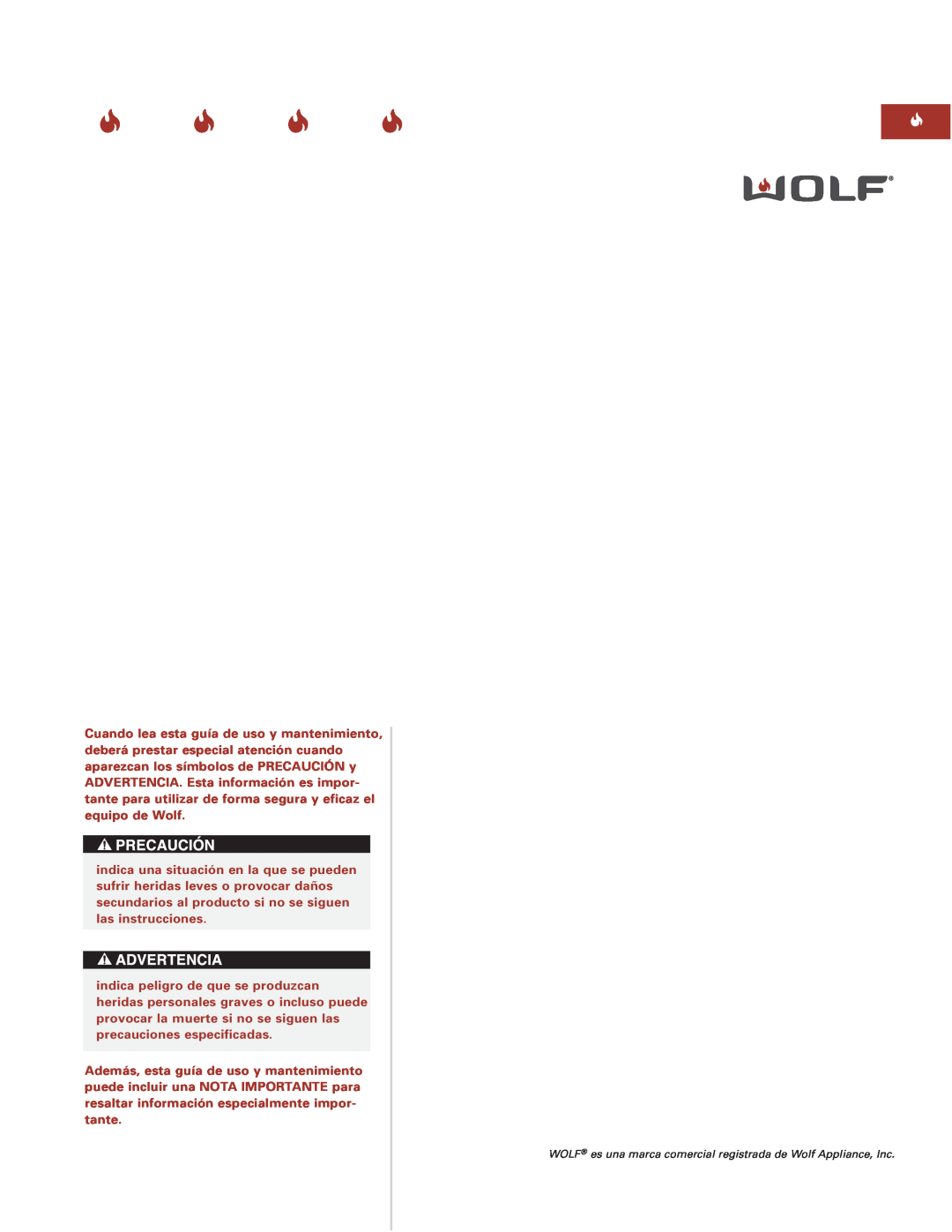 Sub-Zero Downdraft Ventilation manual WOLF es una marca comercial registrada de Wolf Appliance, Inc 