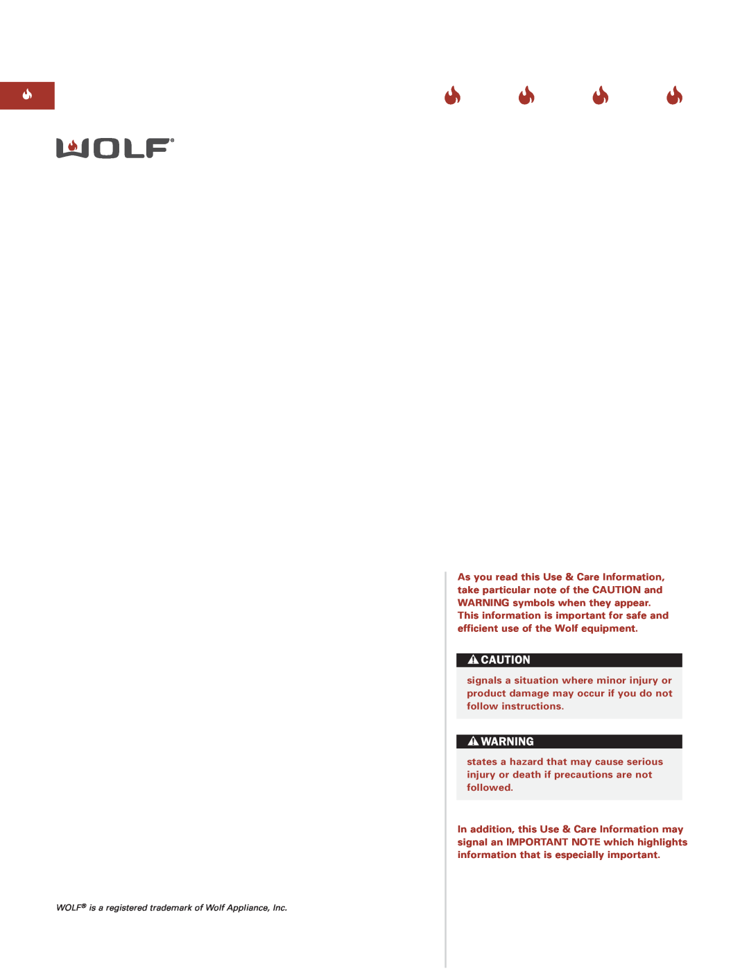 Sub-Zero Downdraft Ventilation manual WOLF is a registered trademark of Wolf Appliance, Inc 