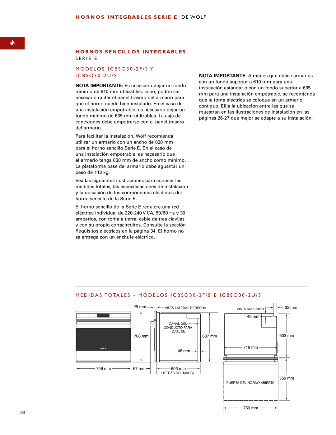 Sub-Zero E SERIES manual R I E E, D E L O S I C B S O 3 0 2 F / S Y B S O 3 0 2 U / S 