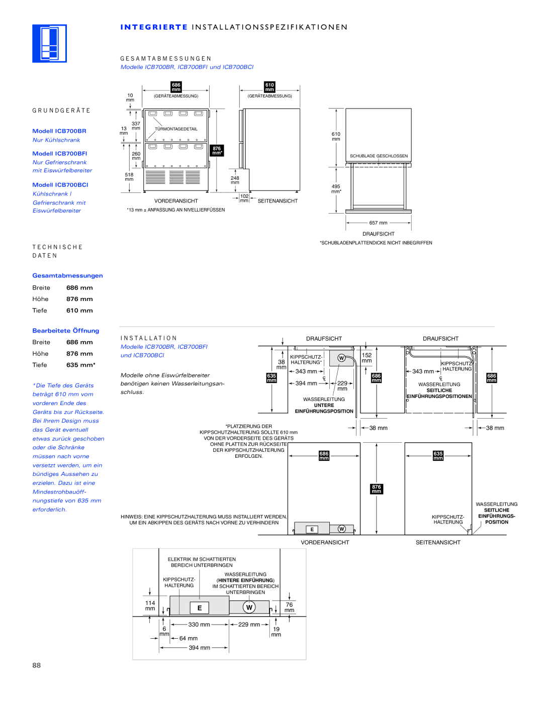 Sub-Zero ICB700TCI, ICB700TFI, ICB700TR installation instructions 229 