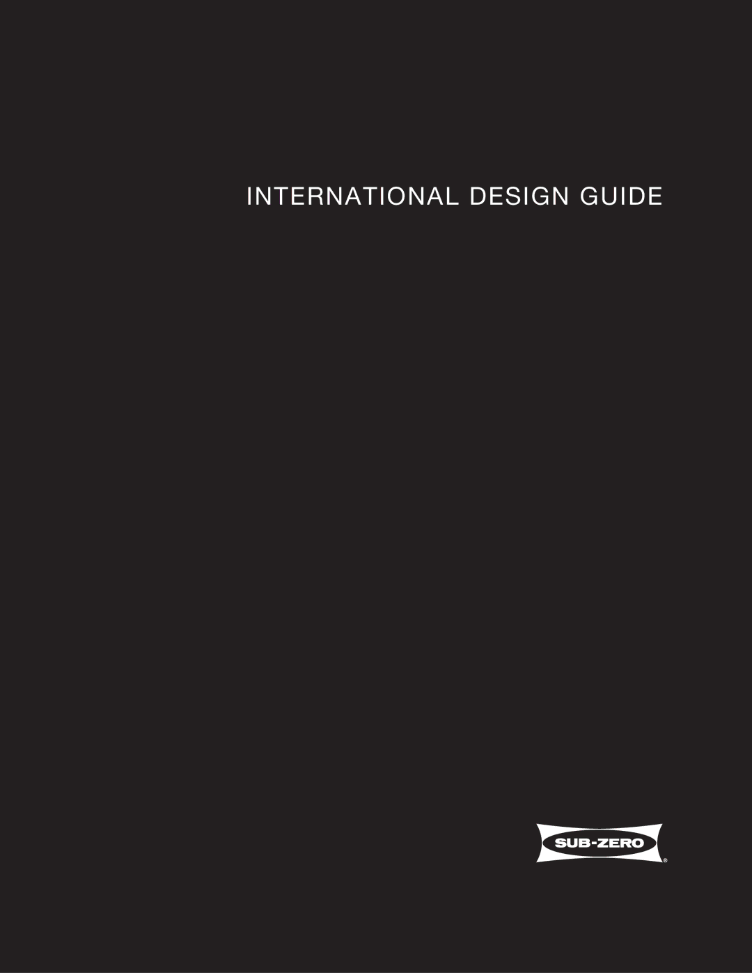 Sub-Zero ICBBI-48SD, ICBBI-42SD, ICBBI-30U, ICBBI-36S, ICBBI-36F, ICBBI-36U, ICBBI-36R 662 manual International Design Guide 