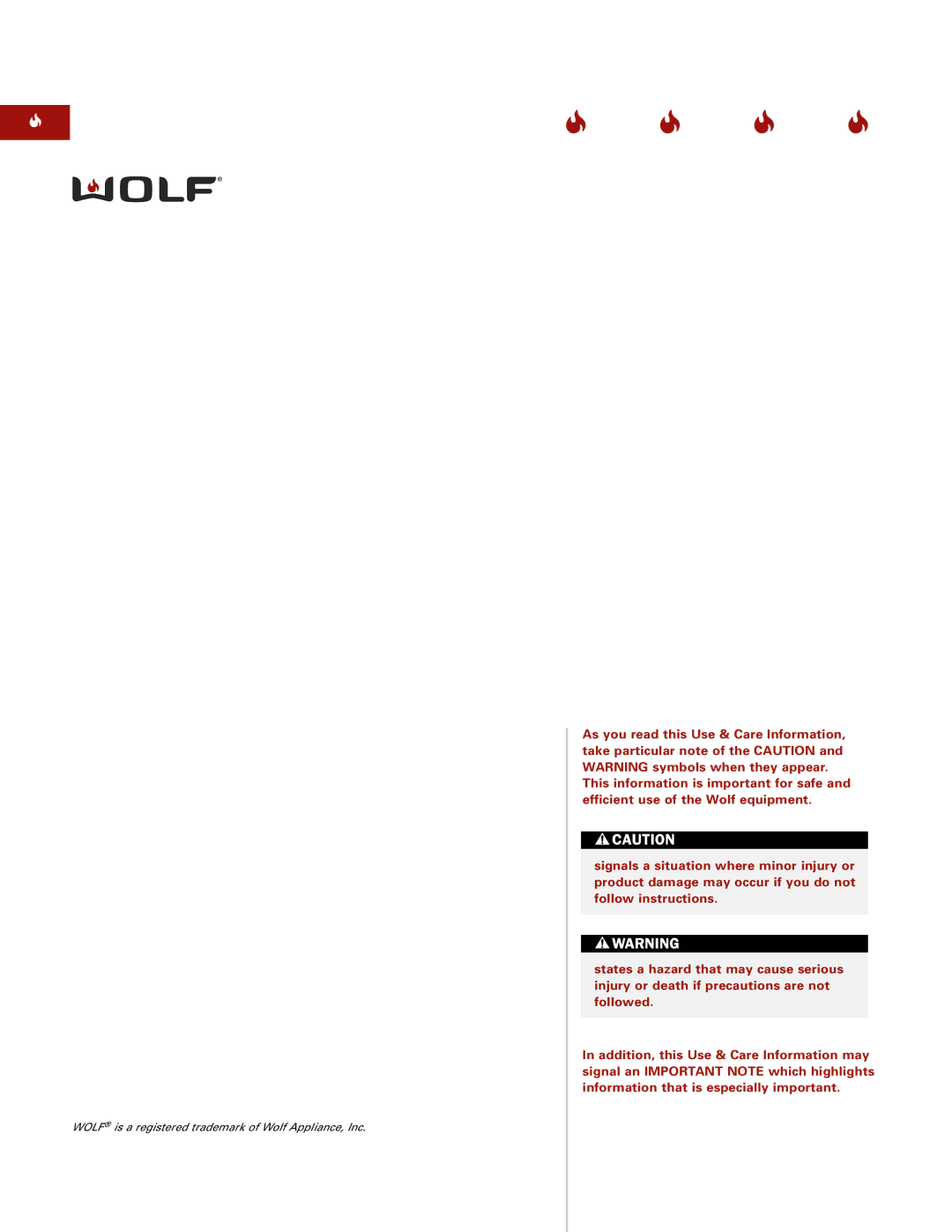 Sub-Zero ICBCT15G manual Wolf is a registered trademark of Wolf Appliance, Inc 